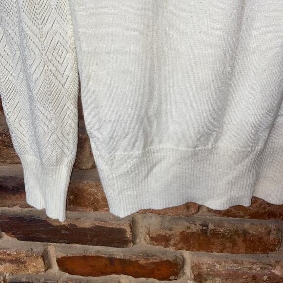 BCBGMaxAzria Cream Long Sleeve Wool Blend Sweater Women's Size Medium - Picture 4 of 5